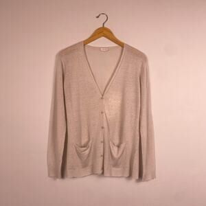 Rossopuro 100% Linen button up Cardigan Large